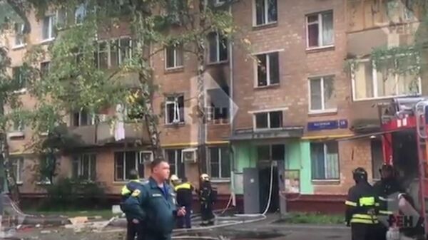 Последствия взрыва газа в жилом доме в Москве