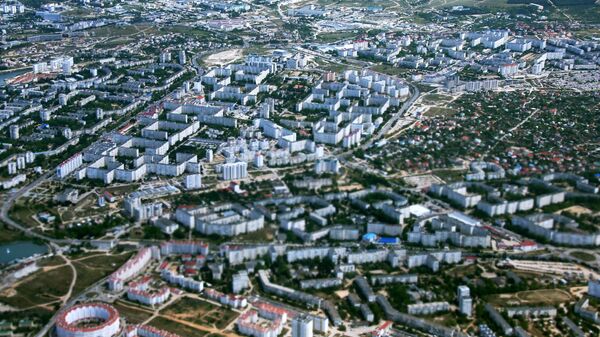 Вид на Севастополь из окна самолета. Архивное фото