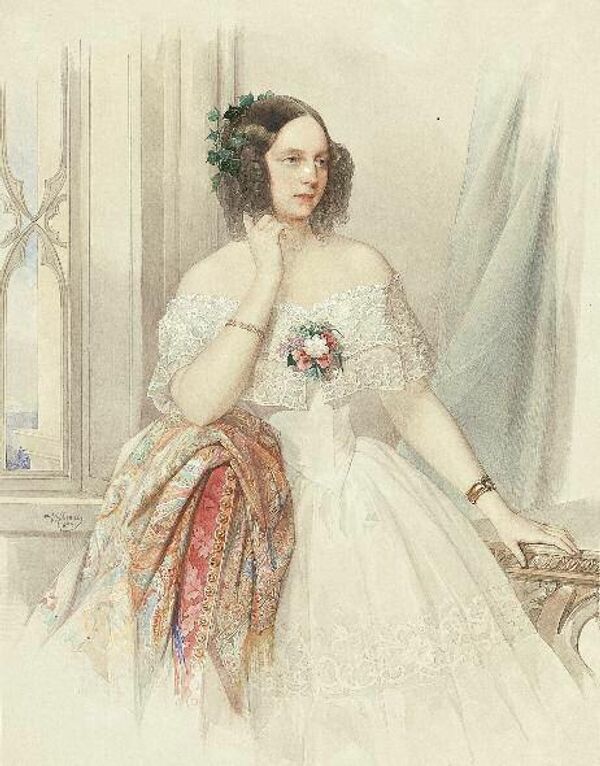 Портрет великой княжны Марии Николаевны (1825-1846)
В.И. Гау. 1844 г.