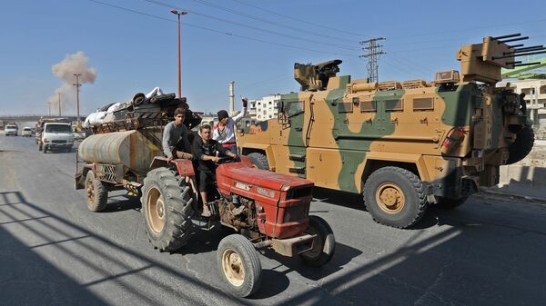 Турецкая военная техника в провинции Идлиб в Сирии