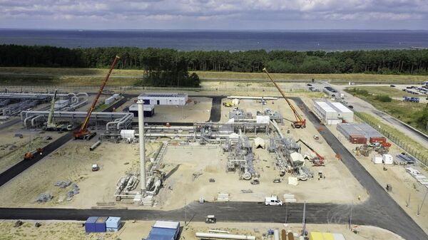 Строительство газопровода Nord Stream-2 в немецком Любмине