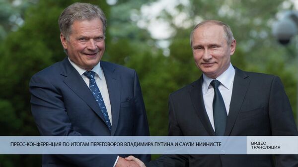 LIVE: Пресс-конференция по итогам переговоров Владимира Путина и Саули Ниинисте