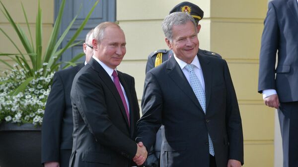 Президент РФ Владимир Путин и президент Финляндии Саули Ниинистё во время встречи
