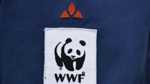 Эмблема WWF на униформе одного из сотрудников лесного отдела Амурского филиала WWF России