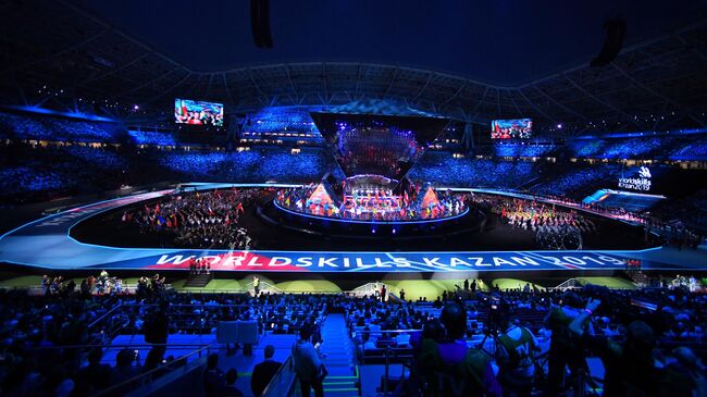 Церемония открытия 45-го Мирового чемпионата по профессиональному мастерству WorldSkills Kazan 2019 на стадионе Казань Арена