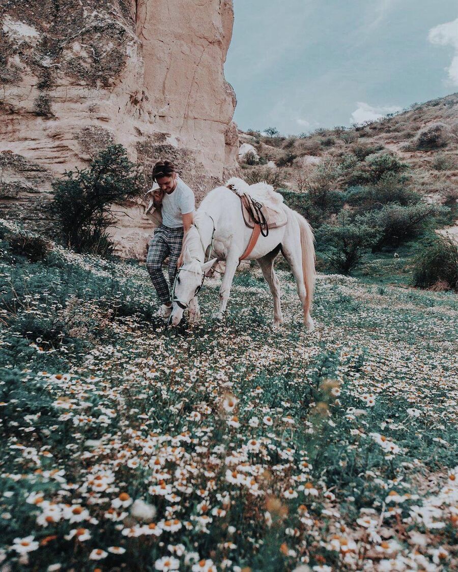 Каппадокия, Турция, прогулка с лошадьми