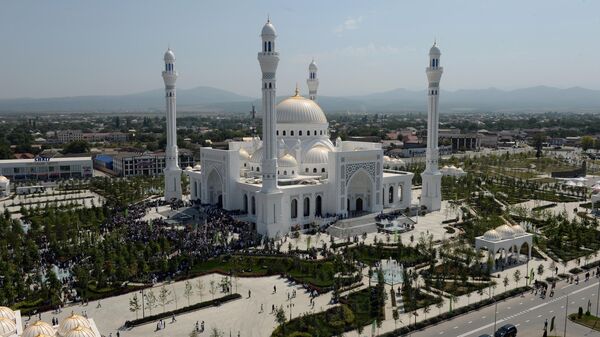 Открытие мечети имени пророка Муххаммеда в Шали. 23 августа 2019