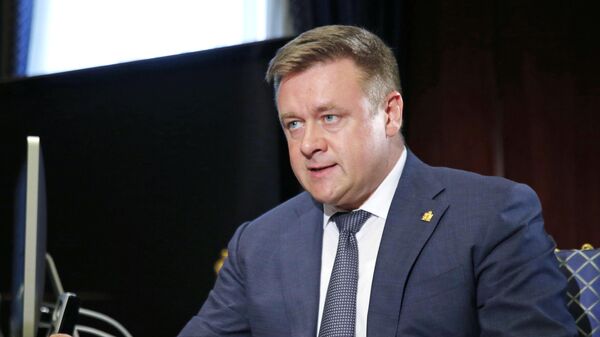  Губернатор Рязанской области Николай Любимов во время встречи с Дмитрием Медведевым