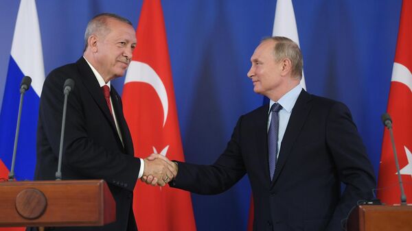  Президент РФ Владимир Путин и президент Турции Реджеп Тайип Эрдоган