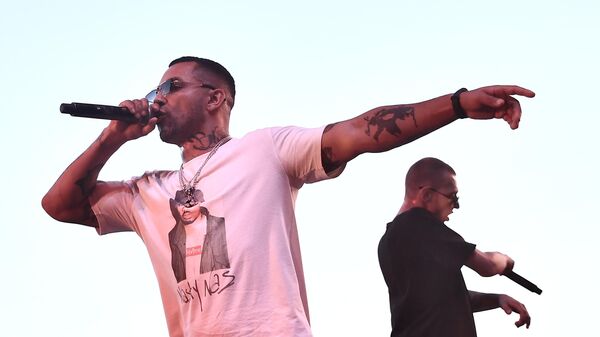 Рэпер Black Jesus выступает на фестивале Rap Koktebel в Крыму