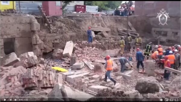 СК опубликовал видео после обрушения здания в Новосибирске