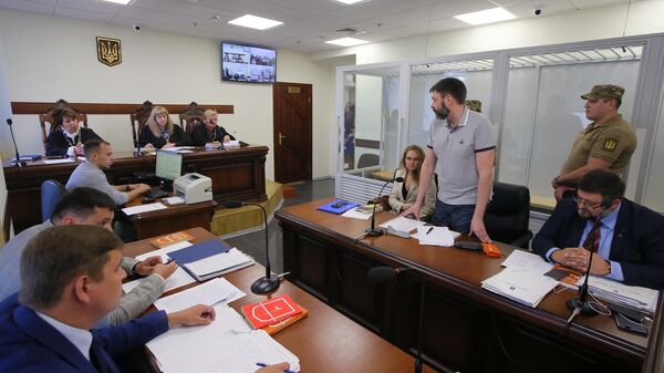 Руководитель портала РИА Новости Украина Кирилл Вышинский на заседании апелляционного суда Киева