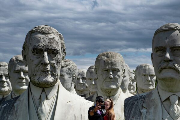 Бюсты бывших президентов США в Вильямсбурге