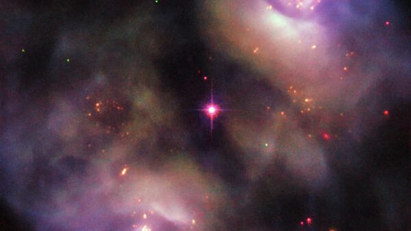 Планетарная туманность NGC 2371 в созвездии Близнецы