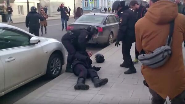 Кадр из видео Следственного комитета о массовых беспорядках в Москве