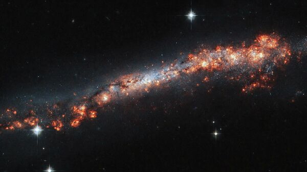 Галактика NGC 3432 в созвездии Малый Лев.