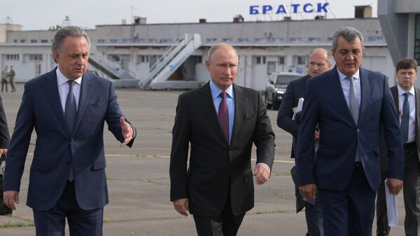 Президент РФ Владимир Путин в аэропорту Братска. 2 сентября 2019