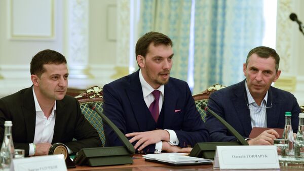 Президент Украины Владимир Зеленский и премьер-министр Украины Алексей Гончарук