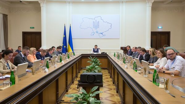 Первое заседание нового кабинета министров Украины в Киеве
