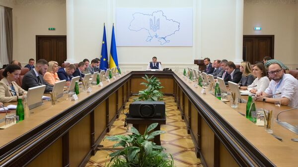 Первое заседание нового кабинета министров Украины в Киеве