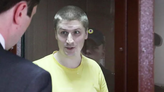 Блогер Владислав Синица во время заседания Пресненского суда Москвы
