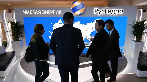  Стенд компании Русгидро на ВЭФ во Владивостоке