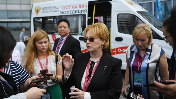 Министр здравоохранения РФ Вероника Скворцова на площадке V Восточного экономического форума во Владивостоке