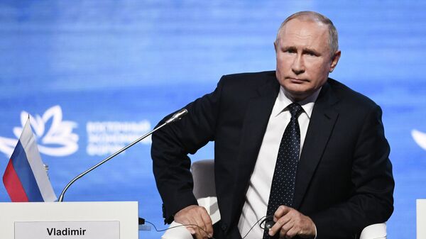 Президент РФ Владимир Путин выступает на пленарном заседании V Восточного экономического форума – 2019