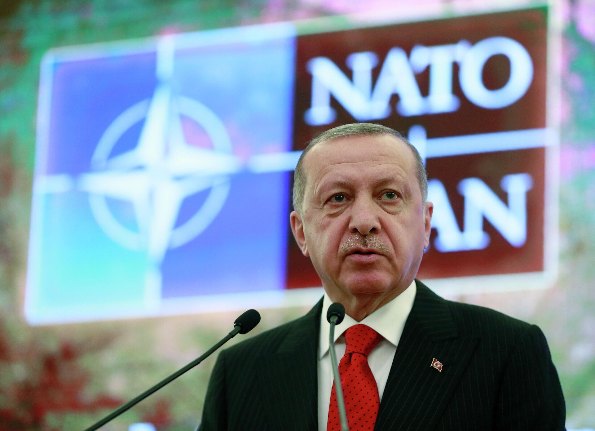 Президент Турции Реджеп Тайип Эрдоган выступает на заседании НАТО в Анкаре - РИА Новости, 1920, 29.05.2023