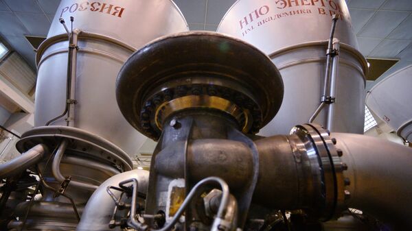 Ракетный двигатель РД-180 в цехе НПО Энергомаш в Московской области
