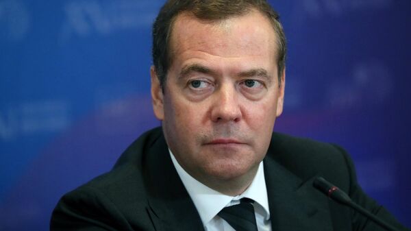 Председатель правительства РФ Дмитрий Медведев на XXI Менделеевском съезде по общей и прикладной химии