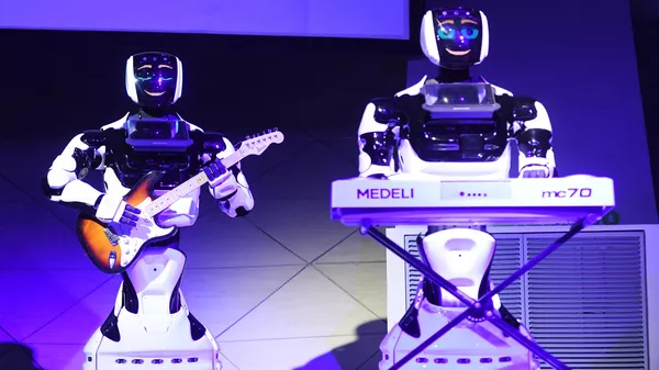 Презентация роботов на форуме Skolkovo Robotics