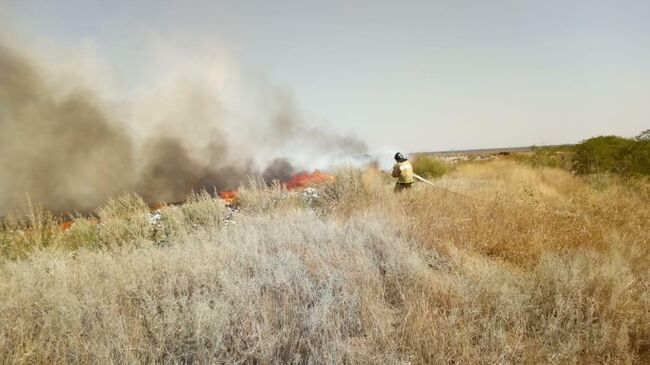 Пожар на полигоне ТБО в Волгодонске. 10 сентября 2019