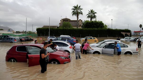 Наводнение, вызванное проливными дождями, в Испании. 13 сентября 2019