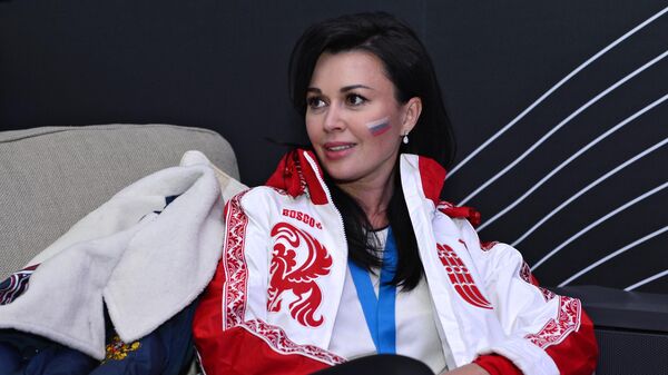 Актриса Анастасия Заворотнюк на вечеринке в павильоне Мегафон в Олимпийском парке в рвмках XXII зимних Олимпийских игр в Сочи