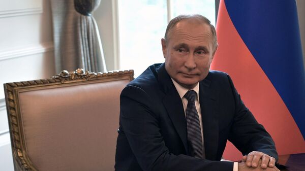 Президент РФ Владимир Путин во время встречи с президентом Турции Реджепом Тайипом Эрдоганом