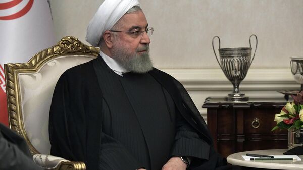  Президент Ирана Хасан Рухани во время встречи в Анкаре с президентом РФ Владимиром Путиным