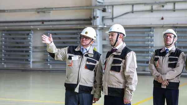 Председатель Воронежской областной думы Владимир Нетесов во время посещения Нововоронежской атомной станции
