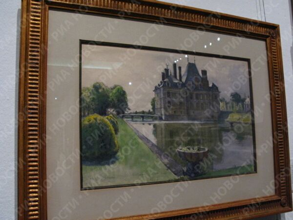 Картина Александра Бенуа Вид на замок д'Ормессон на аукционе Сотбис