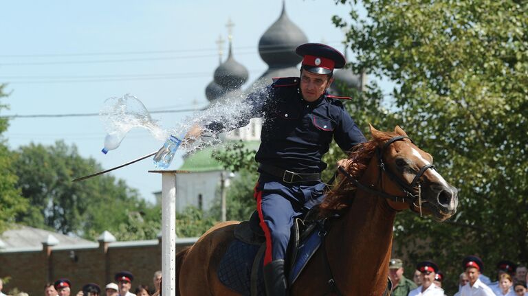 Конноспортивные состязания в станице Старочеркасской Ростовской области