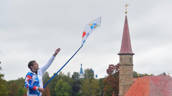 Участник забега в рамках Всероссийского дня бега Кросс Нации - 2019 в Ленинградской области.