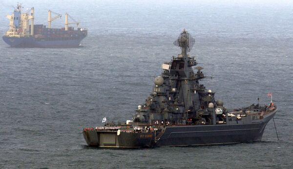 Флагман Северного флота, атомный ракетный крейсер Петр Великий 