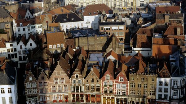 Панорама города Брюгге - главного города бельгийской провинции Западная Фландрия