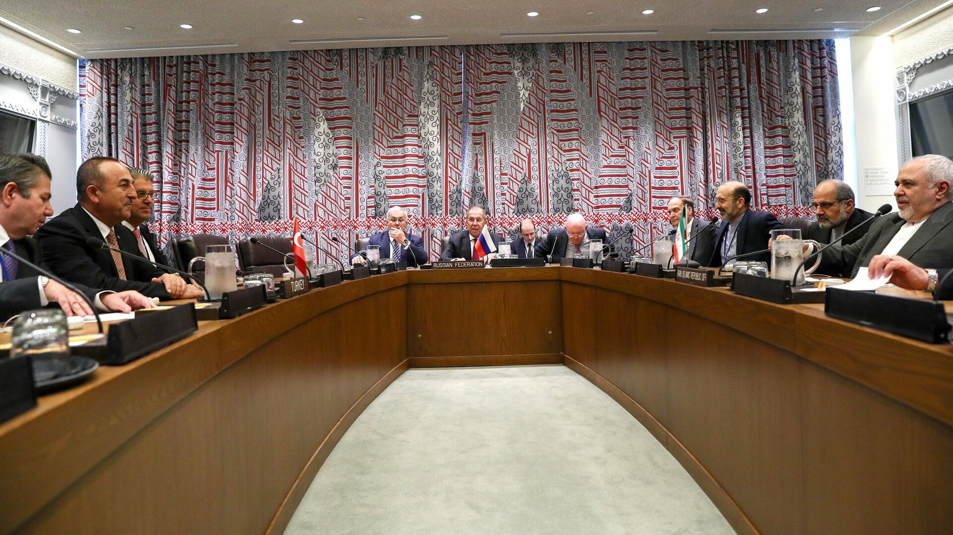 Трехсторонняя встреча в Астанинском формате на полях 74-й сессии Генеральной Ассамблеи ООН - РИА Новости, 1920, 09.12.2021