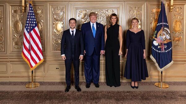 Президент США Дональд Трамп и президент Украины Владимир Зеленский с супругами