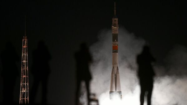 Пуск ракеты-носителя Союз-ФГ с пилотируемым кораблем Союз МС-15 с космодрома Байконур. 25 сентября 2019