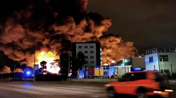 Пожар на химическом заводе Lubrizol в Руане, Франция. 26 сентября 2019