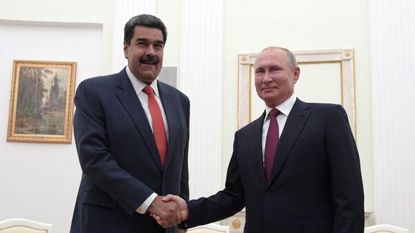 Президент России Владимир Путин и президент Венесуэлы Николас Мадуро