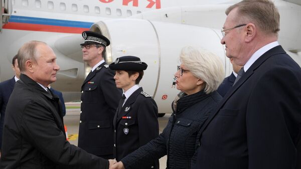  Владимир Путин прибыл в Париж для участия в церемонии прощания с бывшим президентом Франции Жаком Шираком. 30 сентября 2019