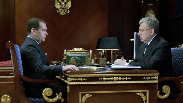 Дмитрий Медведев и председатель Счетной палаты РФ Алексей Кудрин